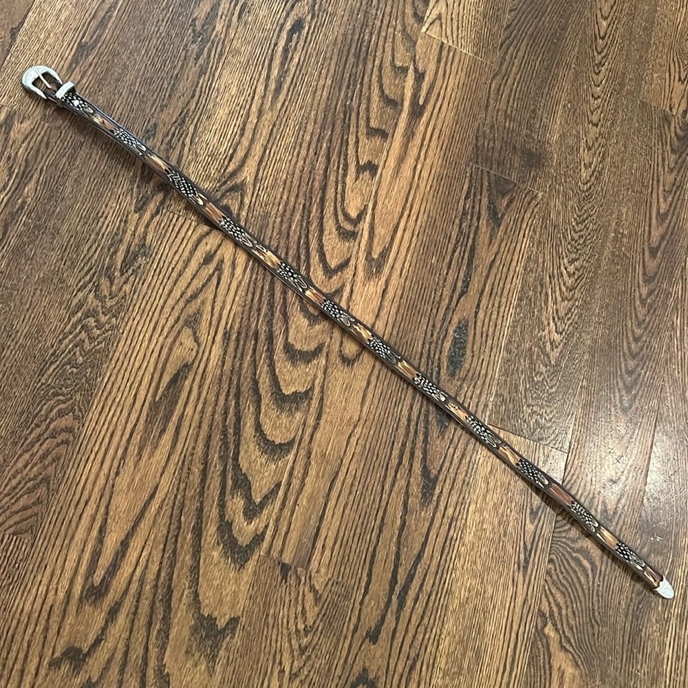 Peacock feather belt.